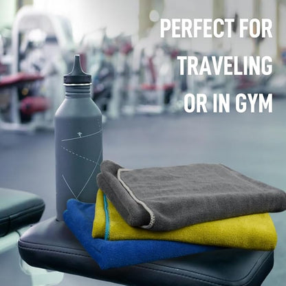 SINLAND Microfiber Gym Towels Super Absorbent Compact Travel Workout Towel Quick Dry Camping Sweat Towel for Sports Beach Swimming Backpacking Hiking and Yoga Men Women 16 Inch X 32 Inch