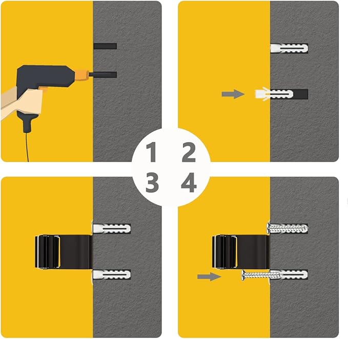 Verdenu 10 Pack Broom Holder Wall Mount, Mop and Broom Holder Wall Mount, Stainless Steel Command Mop Holder with Screws, Garden Tool Storage Organizer for Kitchen, Home, Bathroom, Garage, White