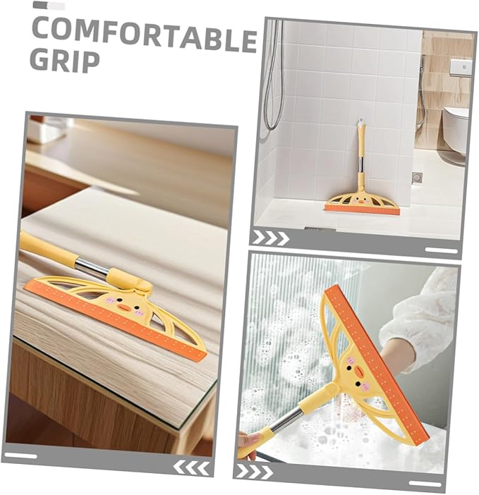 BESPORTBLE 2pcs Shower and Car Window Squeegee Scraper Tool, Sturdy Plastic with Rubber Blade, Multi-Purpose Glass Door and Mirror Cleaner for Bathroom, Kitchen, and Windshield Cleaning