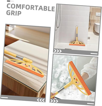 BESPORTBLE 2pcs Shower and Car Window Squeegee Scraper Tool, Sturdy Plastic with Rubber Blade, Multi-Purpose Glass Door and Mirror Cleaner for Bathroom, Kitchen, and Windshield Cleaning