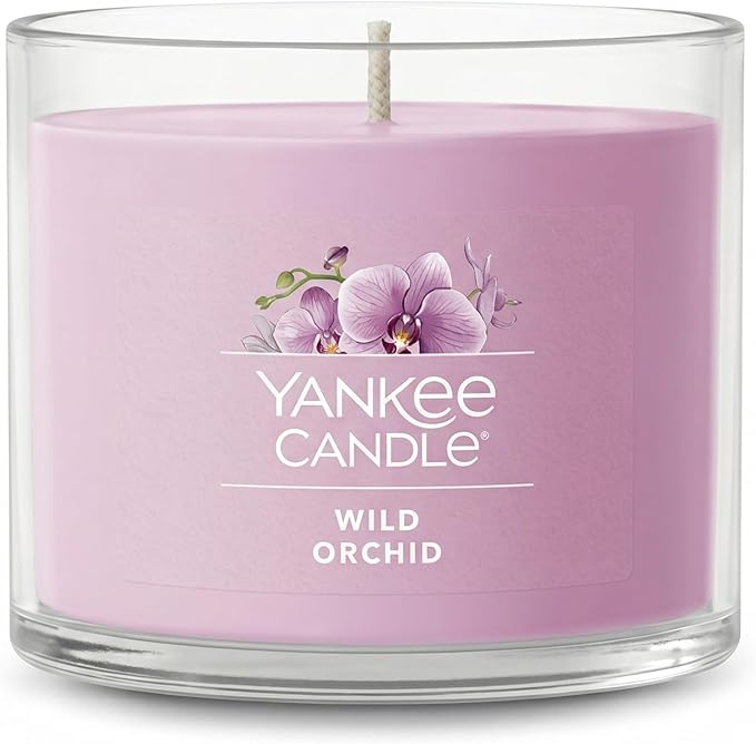 Yankee Candle Mini Jar Candles, Wild Orchid Scented, Pink Soy Wax Blend for Long Lasting Home Fragrance and Decorative Table Accents, 1.3 Ounce (Pack of 12)