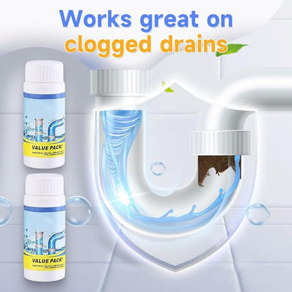 Sink and Drain Cleaner, 2025 New Sink Drain Cleaning Powder, Multi-functional Pipe Unclogging Solution for Kitchen and Bathroom, Fast Acting Clog Remover for Home Users (2pcs)