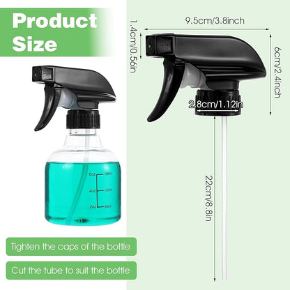 5PCS Replaceable Spray Bottle Nozzle, Mist/Stream Spray Nozzle, Black Plastic Sprays Bottle Tops Replacement for Home, Kitchen, Garden, and Office Cleaning Supplies, Fits 8oz and 16oz Sprays Bottles