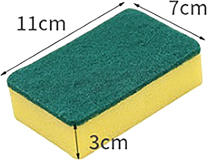 50PCS Sponges Kitchen, Scratch-Free Heavy-Duty Scrub Sponges for Bathroom Pans Household Cleaning Washing Dishes Pots,Easy to Dry Green Scrubbing Pads