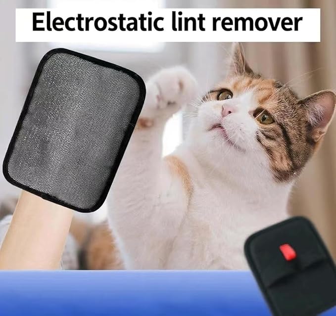 2 Pcs,Pet Removal Gloves for Dog&Cat， Electrostatic Pet Hair Remover， Pet Removal Gloves， Pet Hair Remover for Furniture， Reusable Pet Hair Remover