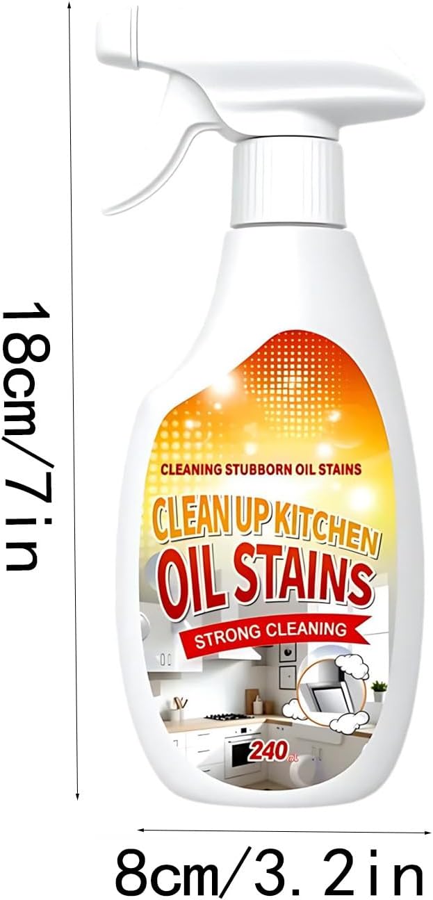 Heavy-Duty Kitchen Degreaser Foam Cleaner, Foam Cleaner Spray Cuts Through Baked-On Grease on Ovens Stove Tops Grills, Multi Functiona Foam Cleaning Spray, Clean Up Kitchens Oil Stains (1, L)