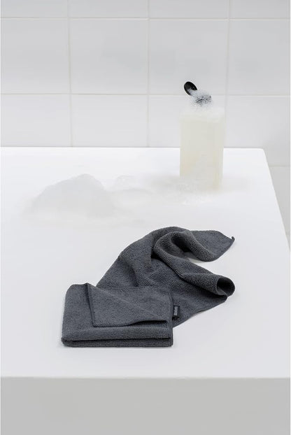 Brabantia x2 Microfiber Cleaning Dish Cloths (Dark Gray) Absorbent Hygenic Rags for Washing, Cleaning, Drying (12x12)