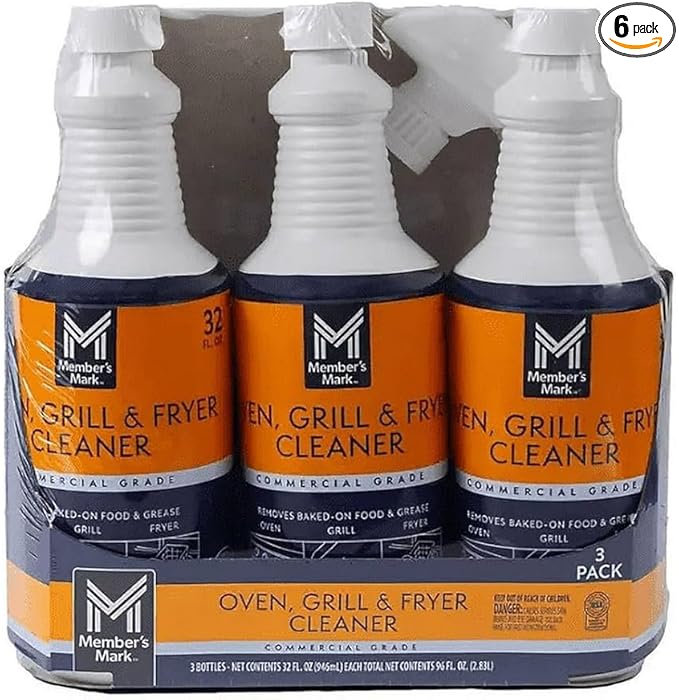 Commercial Oven, Grill & Fryer Cleaner – 32 oz (6-Pack, 192 oz Total) | Heavy-Duty Degreaser for Professional Kitchens