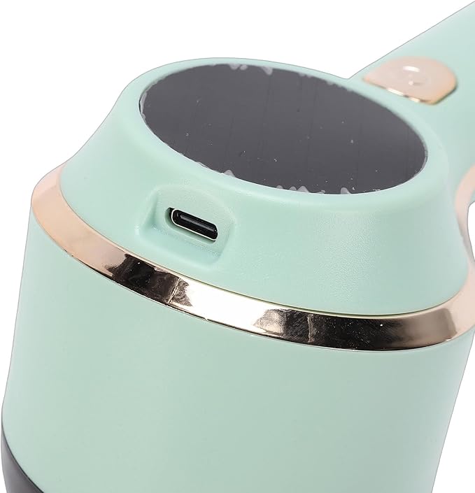 Sorandy Fabric Shaver, Electric Lint Remover Rechargeable with 3 Speeds, Digital Display 6 Leaf Blades Portable Sweater Defuzzer, Ideal for Clothes, Furniture, Sweater & Blanket (Green)