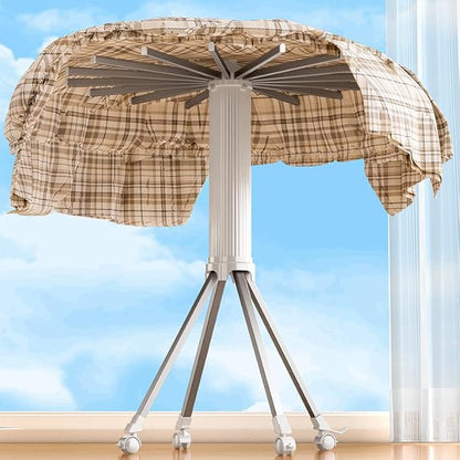 Clothes Drying Rack Foldable Outdoor Indoor,Drying Rack Clothing Collapsible,Folding Drying Dack Clothing,2 Tier Aluminum Foldable Laundry Drying Rack,24 Hooks 16 Hanging Bars