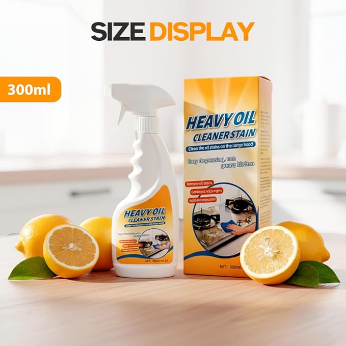 Heavy Oil Cleaner Stain, 2026 Upgrade All Purpose Kitchens Heavy Oil Cleaning Agent, Grease Remover, Multipurpose Kitchen Cleaner Spray for Countertops, Ovens, and Appliances (white)
