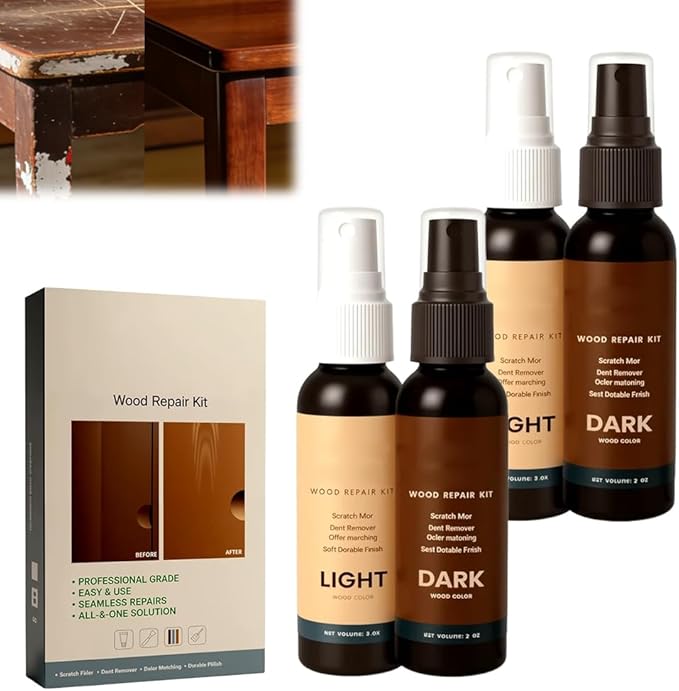 Professional Wood Floor Scratch Repair, Wood Repair Kit, Restore A Finish for Wood, Floor Cover Nicks and Scratches, Hides Minor Defects, Wood Furniture Repair Kit (2Sets)