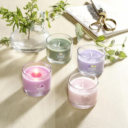 Yankee Candle Mini Jar Candles, Wild Orchid Scented, Pink Soy Wax Blend for Long Lasting Home Fragrance and Decorative Table Accents, 1.3 Ounce (Pack of 12)