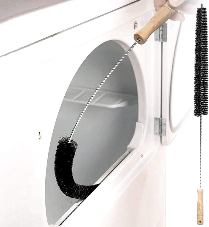 MaximalPower Clothes Dryer Lint Vent Exhaust Trap Cleaner Brush - Lint Remover with Long Coil Brush for Dryer, Fridge (1 Pack)