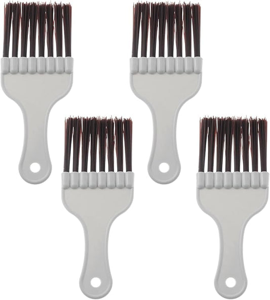 4PCS Brown Plastic Air Conditioner Condenser Cleaning Brush 17.5x7.5cm Refrigerator Cleaner Suitable for Finned Evaporator Coils