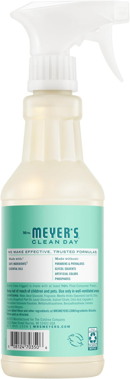 MRS. MEYER'S CLEAN DAY Multi-Surface Everyday Cleaner, Mint Scent, 16 Fl Oz Bottle - 3 Pack