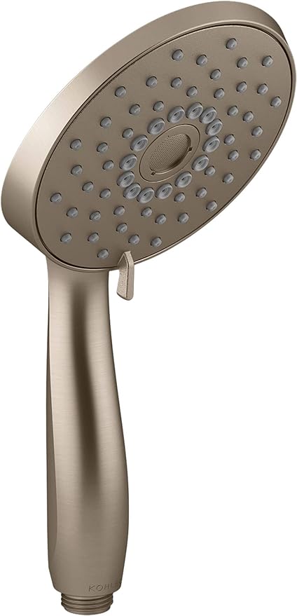 KOHLER 22165-G-BV Forte Multifunction Handshower, Handheld Showerhead with 3 Spray Settings, 1.75 GPM, Vibrant Brushed Bronze