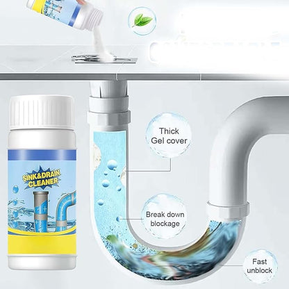 110g Powerful Sink and Drain Cleaner Powder, Pipeline Dredging Agent Powder Drain Cleaner, Multi-functional Fast-Acting Pipe Dredging Agent for Kitchen and Toilet Pipeline Unblocker (1pc)