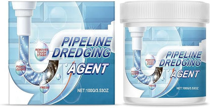 Powerful Drain Clog Remover Powder 100g, Fast-Acting Drain Cleaner with Sodium Sulfate & Sodium Hydroxide, Dissolves Hair, Grease & Soap Scum, Deep Cleans Pipes for Kitchen Sinks & Bathroom Drains