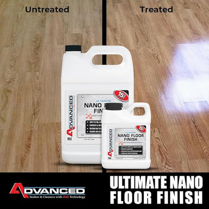 ADVANCED ULTIMATE NANO FLOOR FINISH with NANO FORMULATION TECHNOLOGY - Ceramic & Porcelain Tile, Vinyl, LVT, Hardwood and Laminate Flooring Sealer and Rejuvenator (Gallon)