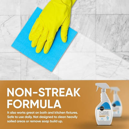 MB-5 Stone & More, All Purpose Cleaning Spray Kitchen Counter Cleaner Spray for Marble and Granite– No Streak Formula for Stone, Glass, Granite, Ceramic, Corian, Porcelain (32 oz)