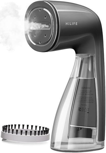 HiLIFE Steamer for Clothes, Portable Handheld Design, 240ml Big Capacity, 700W, Strong Penetrating Steam, Removes Wrinkle, for Home, Office and Travel(ONLY FOR 120V) (Midnight Grey)