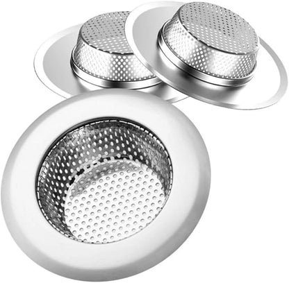 4 Pack Kitchen Sink Strainer Stainless Steel, Kitchen Sink Drain Strainer, Sink Strainers for Kitchen Sinks with Large Wide Rim 4.5" Diameter
