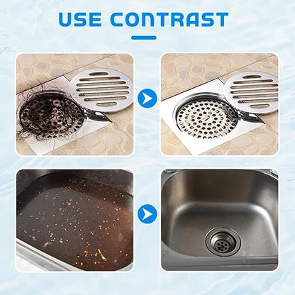 Curiovas Drain Cleaner, Wild World Tornado Sink and Drain Cleaner, DrainClog Remover Tool, Power Foam Unclogging Cleaner Powerful Pipeline Dredging Agent for Kitchen & Bathroom (3PCS)
