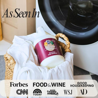 Wine Away Red Wine Stain Remover - Removes Wine Spots - Perfect Fabric Upholstery and Carpet Cleaner Spray Solution - Spray on Stain Wash and Resolve Laundry to Vanish Stain - Citrus Scent - 1 Gallon