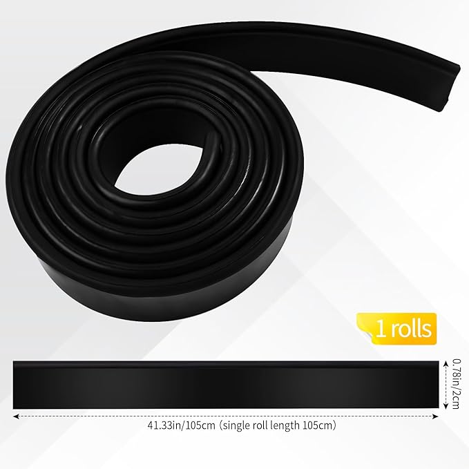 Premium Silicone Squeegee Rubber Replacement - 41in Roll | Versatile Squeegee Blade for Shower, Window & Glass Cleaning