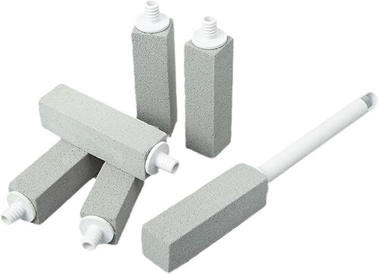 Pumice Stone for Toilet Cleaning, Pumice Cleaning Stone with Handle, Toilet Cleaner, Pumice Stone, Toilet Wand, Toilet Bowl Cleaner Brush, Toilet Brush (6PCS Gray)