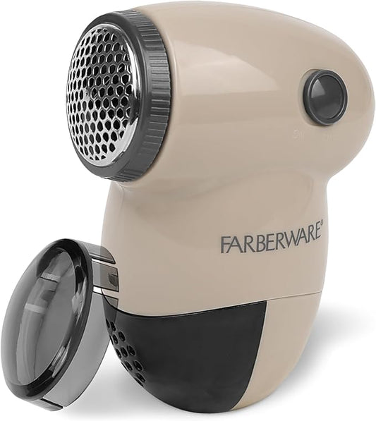 Farberware Fabric Shaver & Lint Remover for Clothes – Battery Operated Lint Shaver with Triple Blades, Sweater Shaver to Remove Pilling for Clothing, Couch, Furniture, Fuzz, Lint Balls