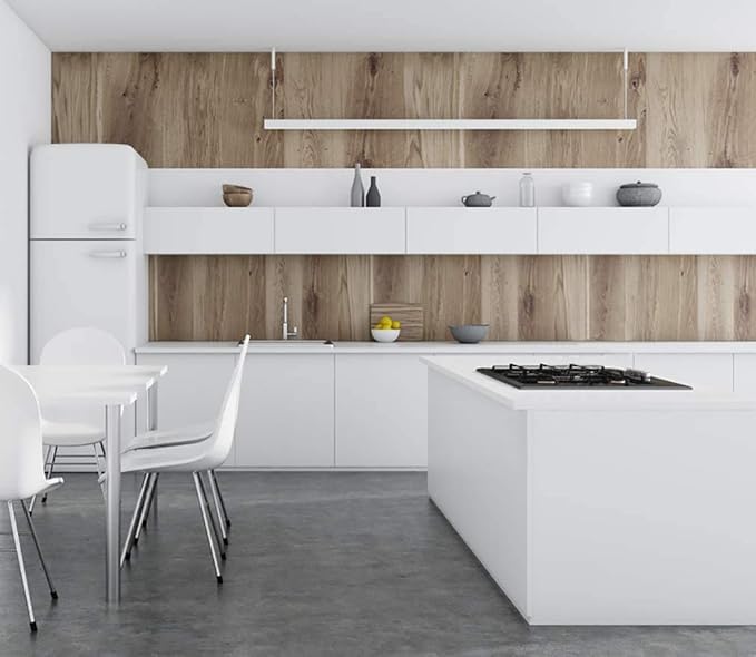 Safiyya 393" x17.7" Peel and Stick Wallpaper White Contact Paper Waterpoof Self-Adhesive Wallpaper Decorative Wall Paper Vinyl Roll for Kitchen Furniture