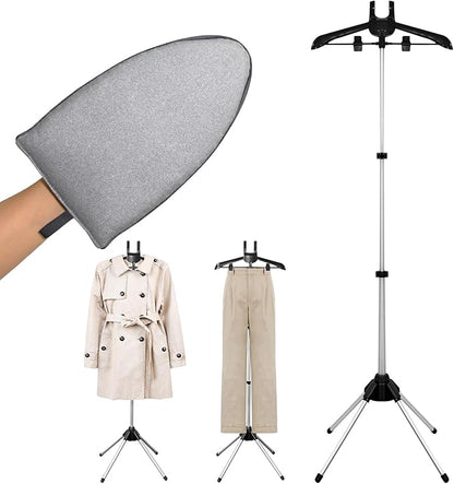 Garment hanger for steaming clothes with Ironing Gloves,Clothes Steamer Stand Hanger,Steam rack for clothes,Handheld garment steamer rack,Clothes hanger for steam ironing,Steam stand clothes
