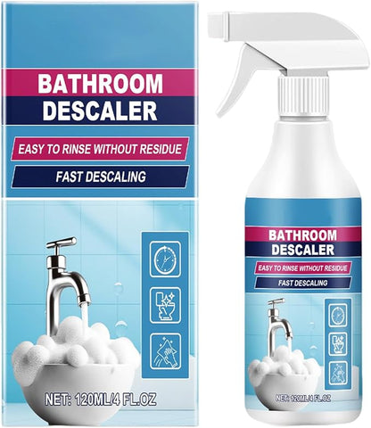 2025 New Bathroom Descaler Foam Cleaner, Upgrade 4.2 floz Bathroom Descaler, Stubborn Stains Cleaner, All Purpose Rinse Cleaning Foam Spray (1, 1pc)