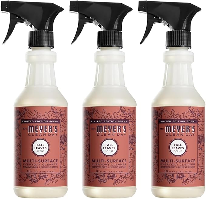 MRS. MEYER'S CLEAN DAY Multi-Surface Everyday Cleaner, Fall Leaves Scent, 16 fl oz. (Pack of 3)