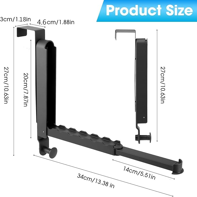 Over The Door Drying Rack, 2 Pack Foldable Over The Door Hooks Hanger for Laundry Clothes Heavy Duty Door Organizer Rack Coat Towels Hanging Storage for Bedroom Bathroom Kitchen