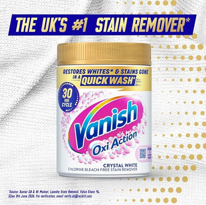 Vanish Fabric Stain Remover, Gold Oxi Action Powder, Whites, 1.5 kg