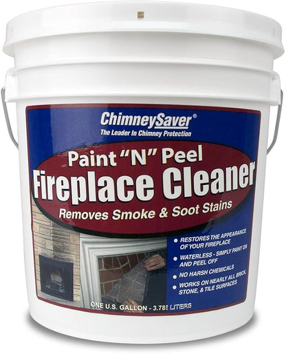 ChimneySaver Paint N Peel - Fireplace Cleaner - Liquid Chimney Cleaner for Masonry, 1 Gallon
