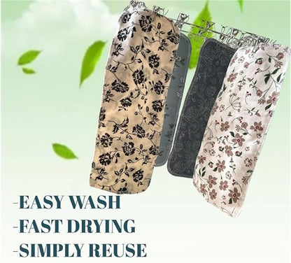 Reusable Toilet Paper Towels 24 Count Roll,Washable Absorbent No Tear Bidet Towels Cotton Cloth,Zero Waste Cleaning Supplies for Bathroom(4 Colors Flower)