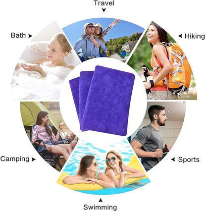SINLAND Microfiber Gym Towels Super Absorbent Compact Travel Workout Towel Quick Dry Camping Sweat Towel for Sports Beach Swimming Backpacking Hiking and Yoga Men Women 16 Inch X 32 Inch