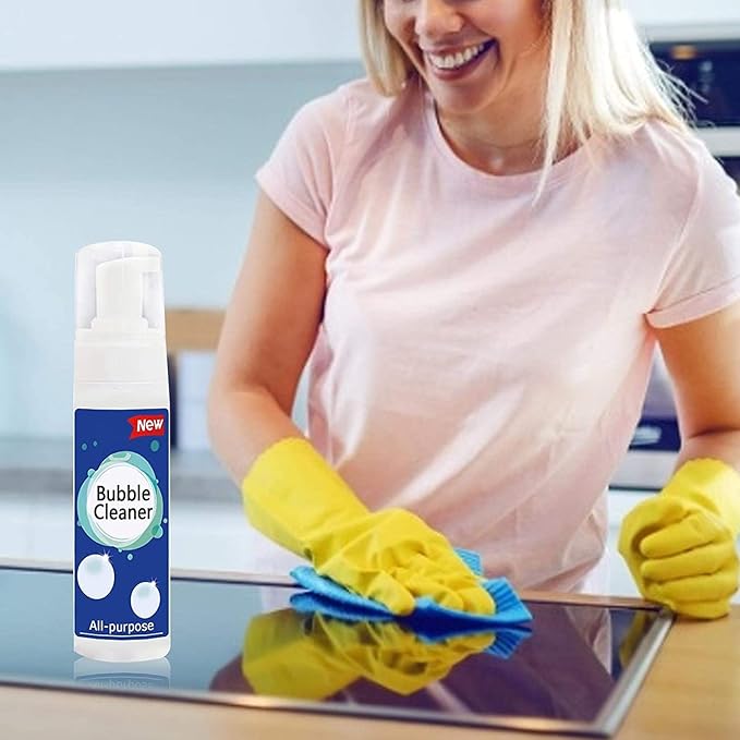 All Purpose Rinse Cleaning Spray, Bubble Cleaner Foam Spray, Foaming Heavy Oil Stain Cleaner Kitchen Spray, Foam All-Purpose Household Cleaners Cleaning Supplies (100ml*2)