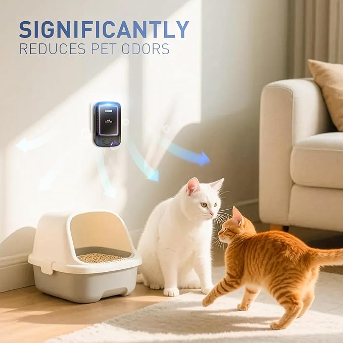 Air Ionizers for Home (3 Pack), Air Purifier Plug In, Portable Negative Ion Generator, Cat Litter Deodorizer, Ozone Free Quiet Air Freshener for Pet Odor, Bedroom & Office