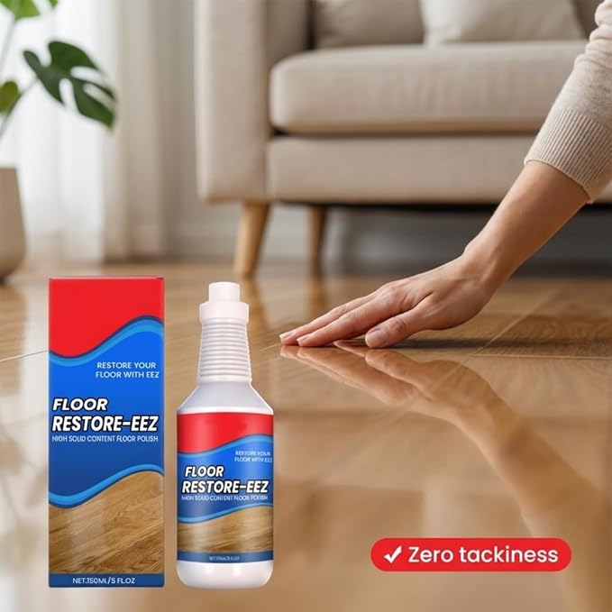 Emesak Hardwood Floor Restorer and Polish - High Gloss Shine Enhancer for Wood, Laminate, Vinyl & Bamboo - 5oz Quick Dry Protective Care - Helps Conceal Scratches & Daily Scuffs