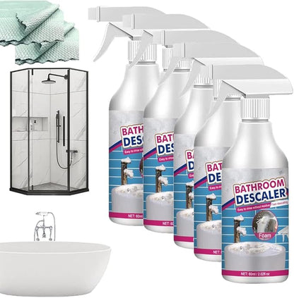 Stubborn Stains Cleaner - Bathroom Descaler Cleaner, Limescale Cleaner, Luckydogs Multipurpose Bathroom Foam Cleaner, All-Purpose Bathroom Descaler Foam Cleaner Spray (5 bottle)