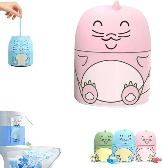 Toilet Cleaner & Toilet Deodorizer Wonder, Toilets Bowl Cleaner Bottle, with Cute Dinosaur Design, 2 in 1 Efficient Cleaning and Deodorization, Long-Lasting Fragrance, for Bathroom, House (Pink)