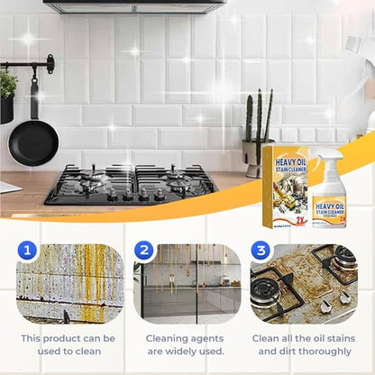 Kitchen Heavy Oil Cleaner Spray, 2026 New All Purpose Kitchen Heavy Oil Cleaning Agent, Multipurpose Kitchen Grease Cleaner for Countertops, Stovetop, Ovens and Appliances (1pcs)