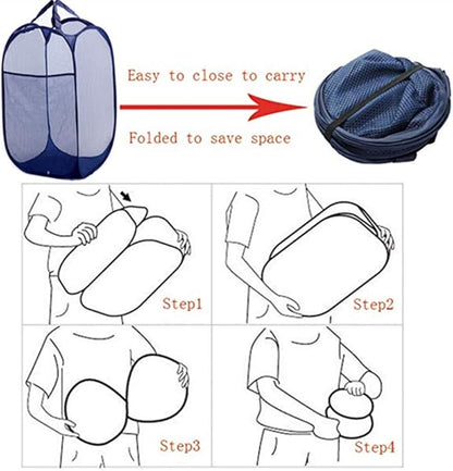 Durable Space Saving Laundry Basket Hanging Clothes Sorting Hampers With Reinforced Handles For College Dorm,Nursery,Office Rectangle