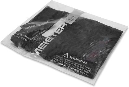 Meister Athlete Wash Bag - Mesh Sports Laundry Bag w/Zipper Lock - Black