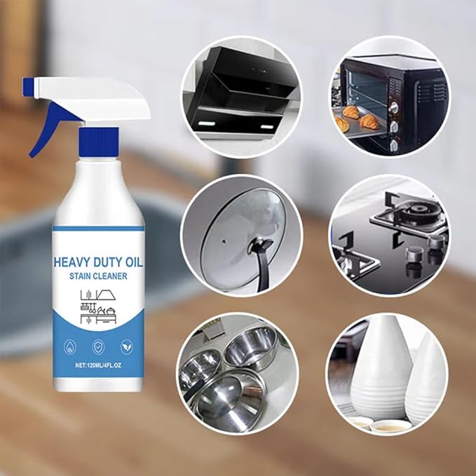 RJDJ Heavy Duty Kitchen Degreaser & Cleaner Spray, Degreaser Cleaner Heavy Duty, Kitchen Cleaner Spray, All-Purpose Cleaners, Cleaning Spray for Kitchen, Oven, Grill, Cleaners Household, 120ml (1)